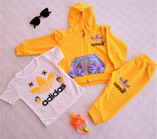 3-Piece Set: Hoodie with Shirt and Trouser