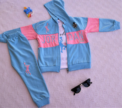 3-Piece Set: Hoodie with Shirt and Trouser