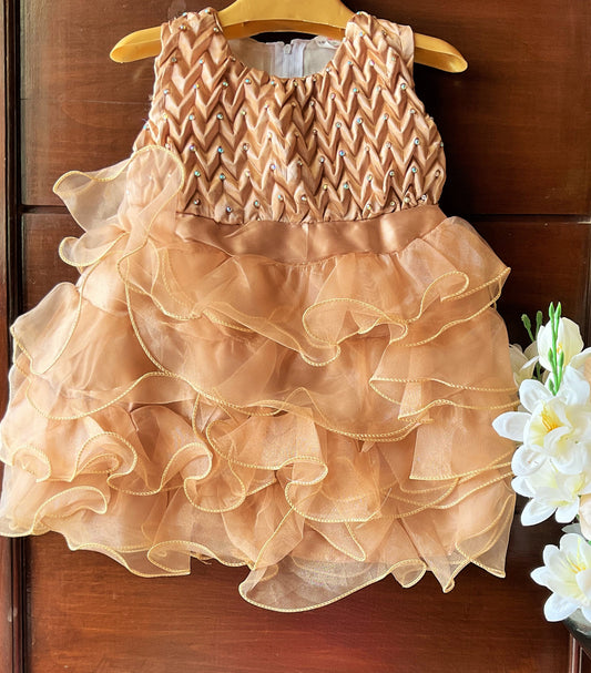 Zig Zag Style organza Frock